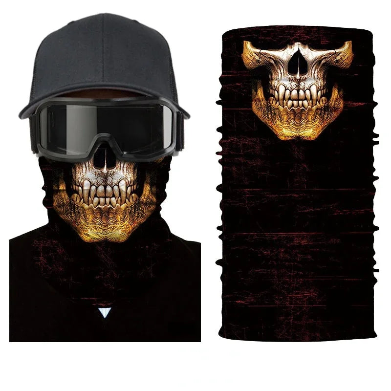 Cool Robot Skull Halloween Mask Scarf Joker Headband Balaclavas Face Mask for Cycling Fishing Ski Motorcycle