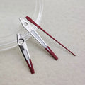 Modified watch hands with color matching red, silver, and green luminous hands suitable for stainless steel NH35/36/4R/7S mechan