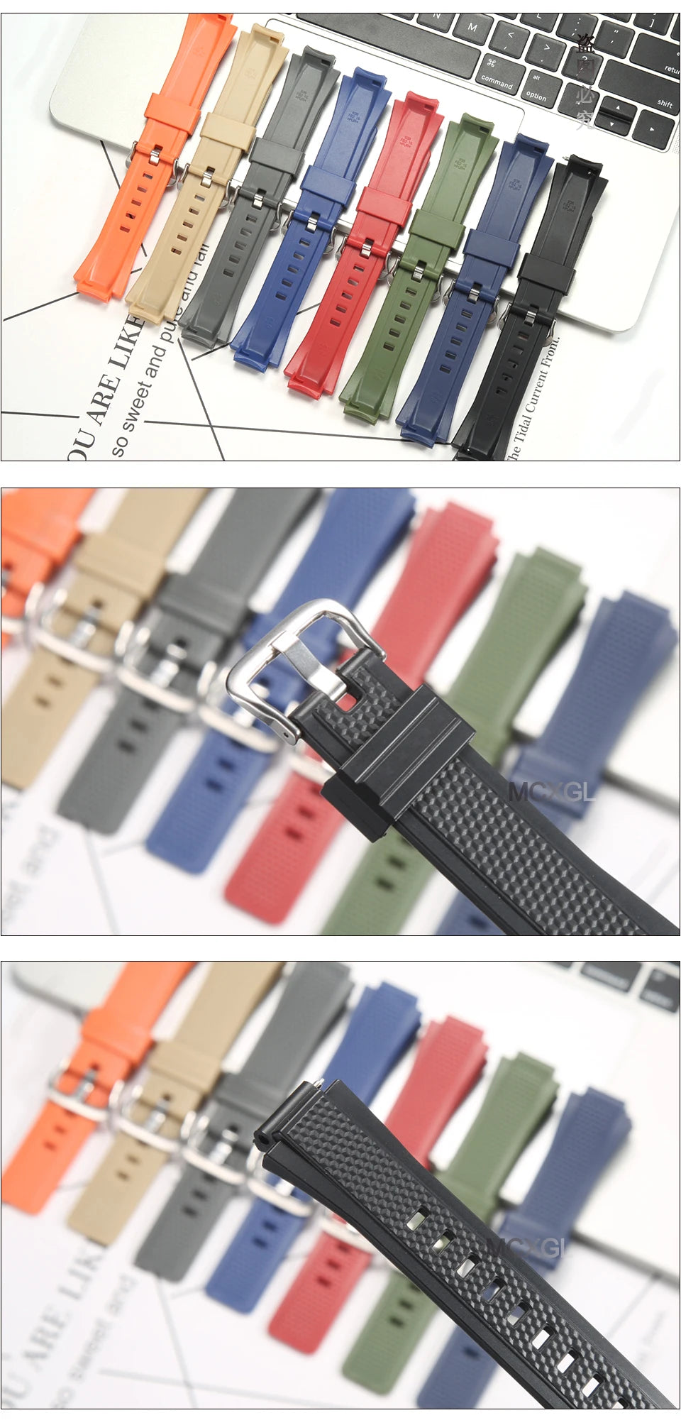 Resin Watchband Suitable for Casio GST-B200-1A Replacement Band GST-B200 Men's Sports Waterproof Rubber Strap Watch Accessories