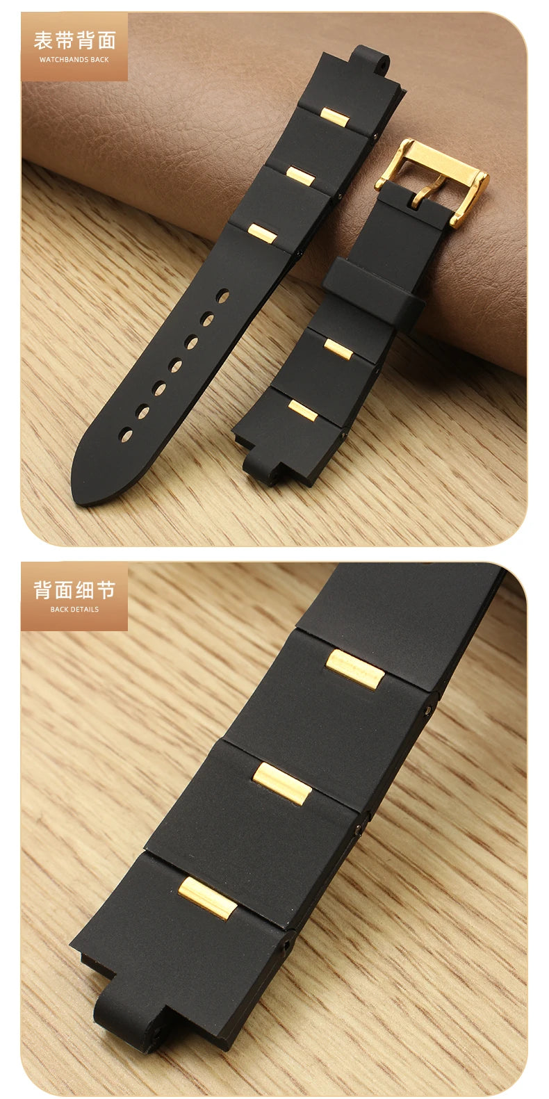 Rubber Watch Strap For Bulgari with Convex Interface Men's and Women's Soft and Comfortable Watch Accessories 21x8mm 24x8mm