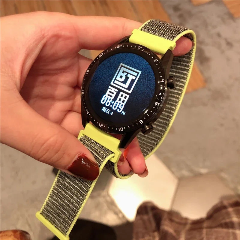 20mm Nylon loop 22mm Band For Samsung Galaxy Watch 6/5/pro/4/Classic/active 2 43-47-40-44mm sport bracelet huawei gt 2/e/3 strap