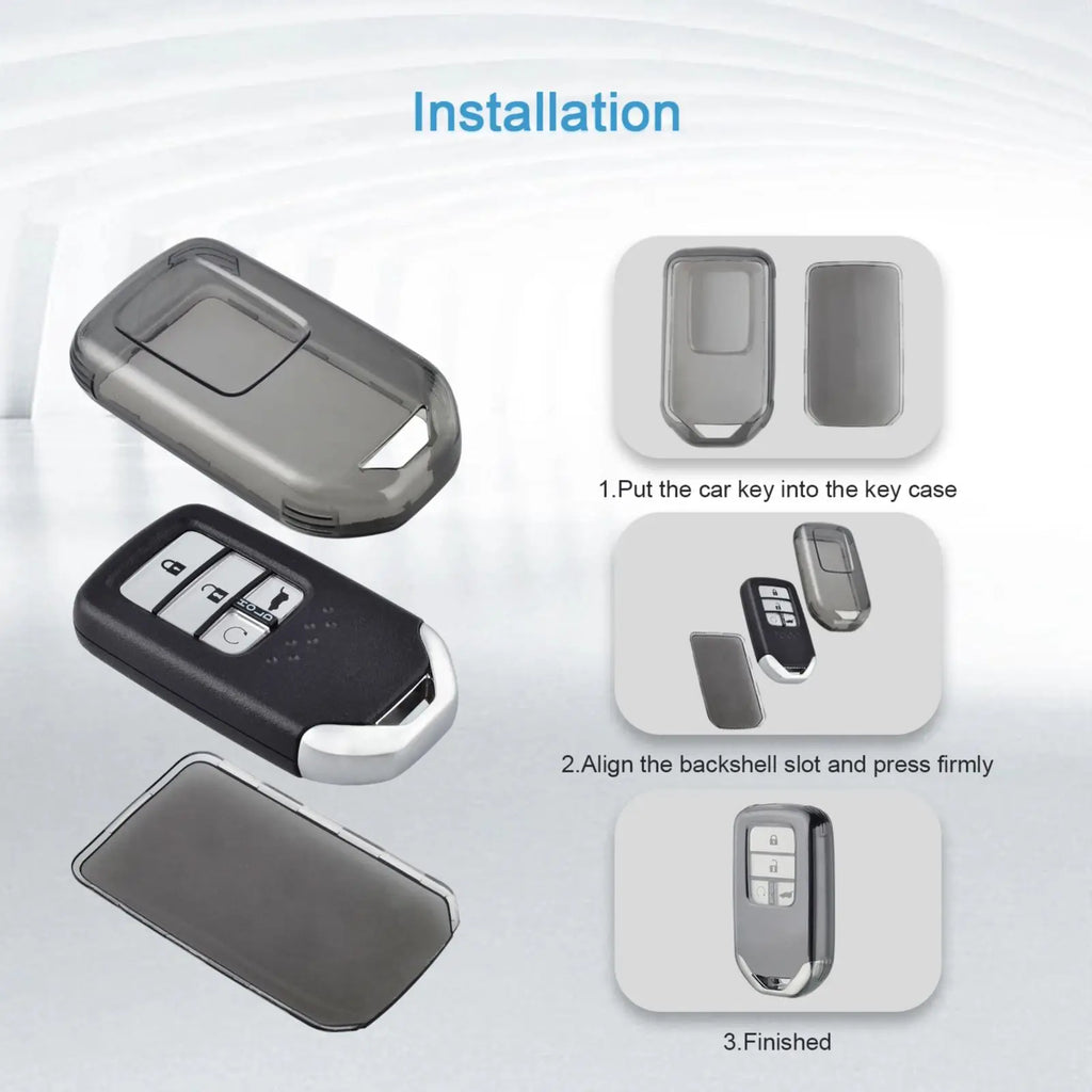 Transparent Key Protector for Honda Vezel City Civic Jazz BRV BR-V HRV Pilot Odyssey TPU Car Smart Remote Key Fob Case Cover