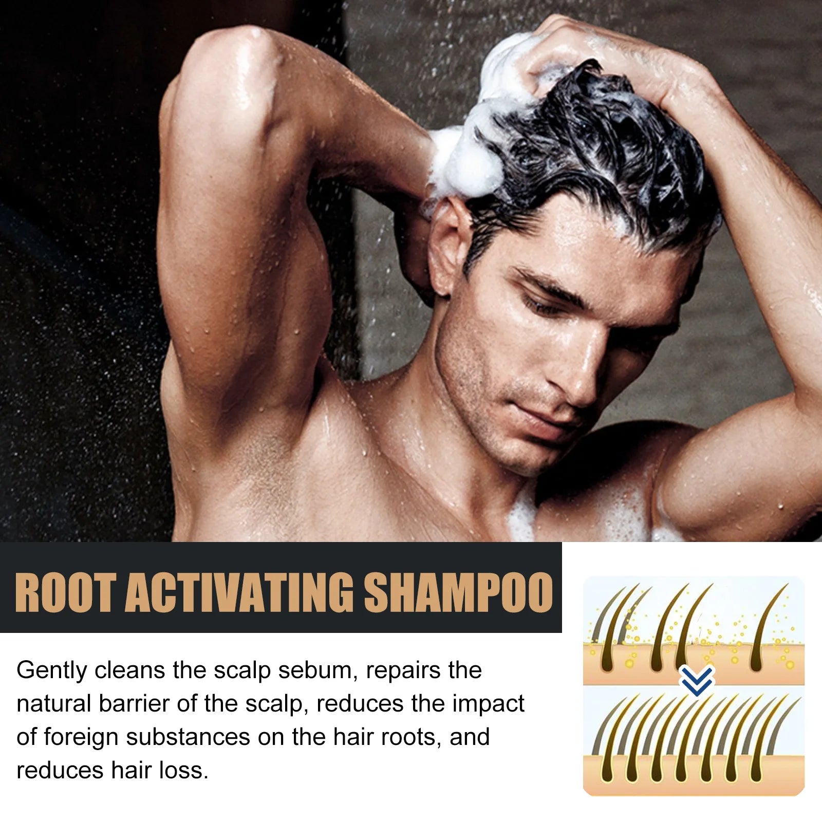 EELHOE Strengthen Hair Growth Shampoo Anti Frizz Hair Products Scalp Care Extremely Damaged Hair Treatment for Hair Loss Shampoo