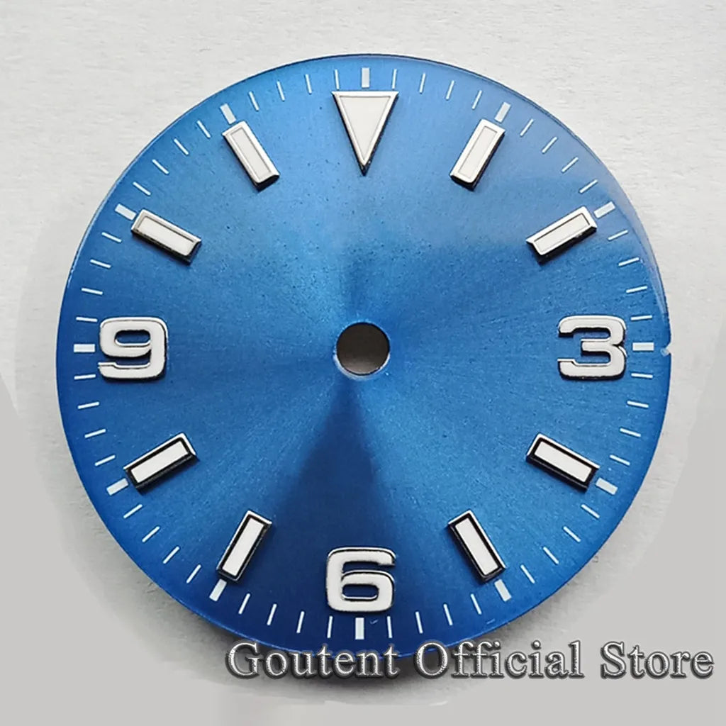 Goutent  29mm Sterile Watch Dial With Hand Lume Fit NH35 NH36 ETA 2836 2824 PT5000 Miyota 8205/8215/821A DG2813/3804 Movement