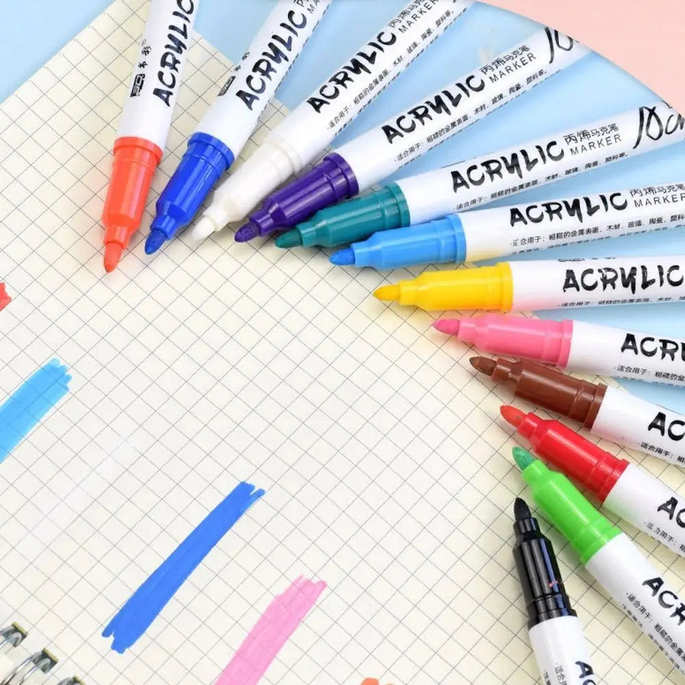 12Pcs/Set Golf Club Color Changing Pen Acrylic Ink Pen With Strong Sunscreen Waterproof Covering Power Golf Accesoires Golf Pen