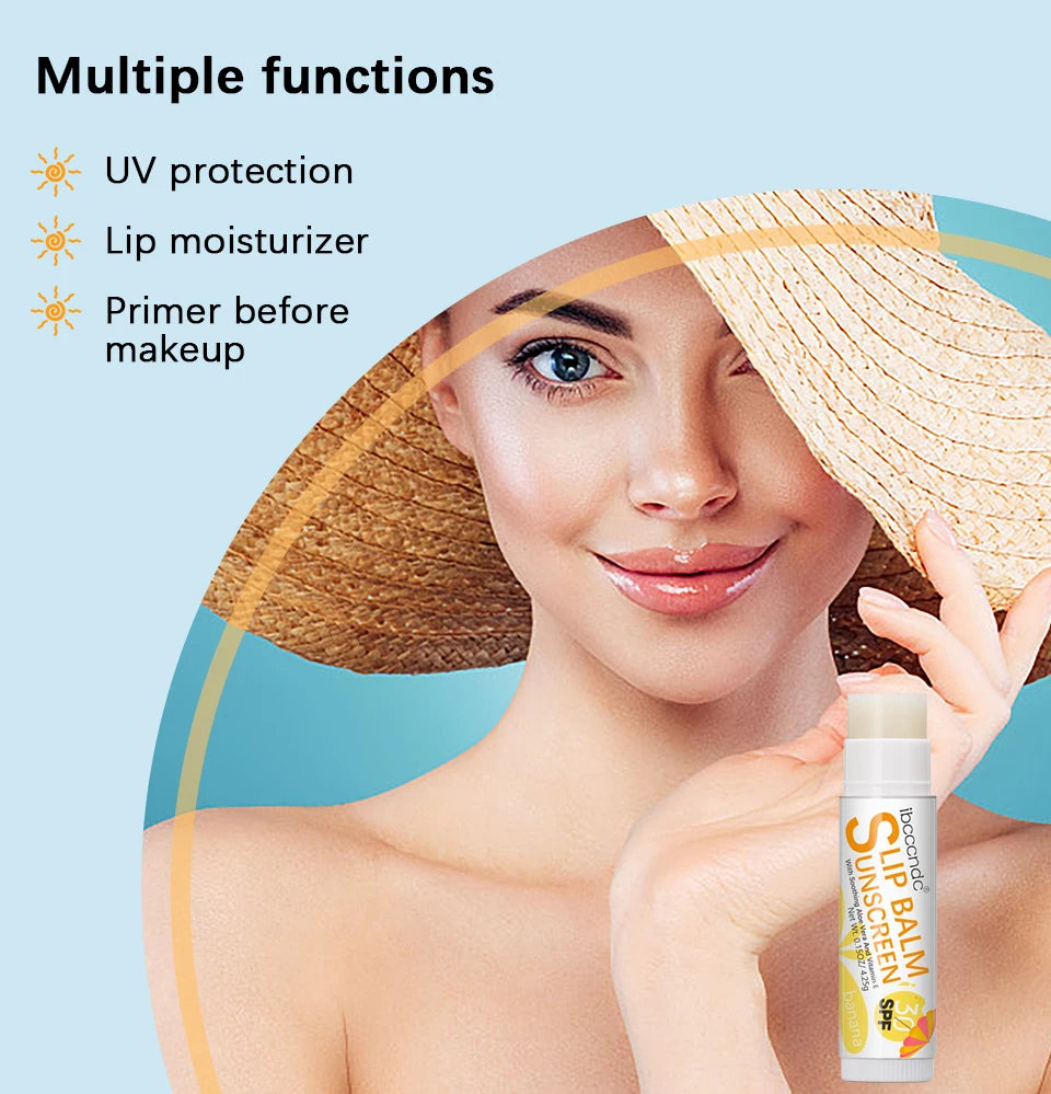 Sunscreen Lip Balm SPF30 UV Protection Moisturizing Hydrating Lip Balm Moisturizes Repairs Chapped Lips Lipstick Lip Care Makeup