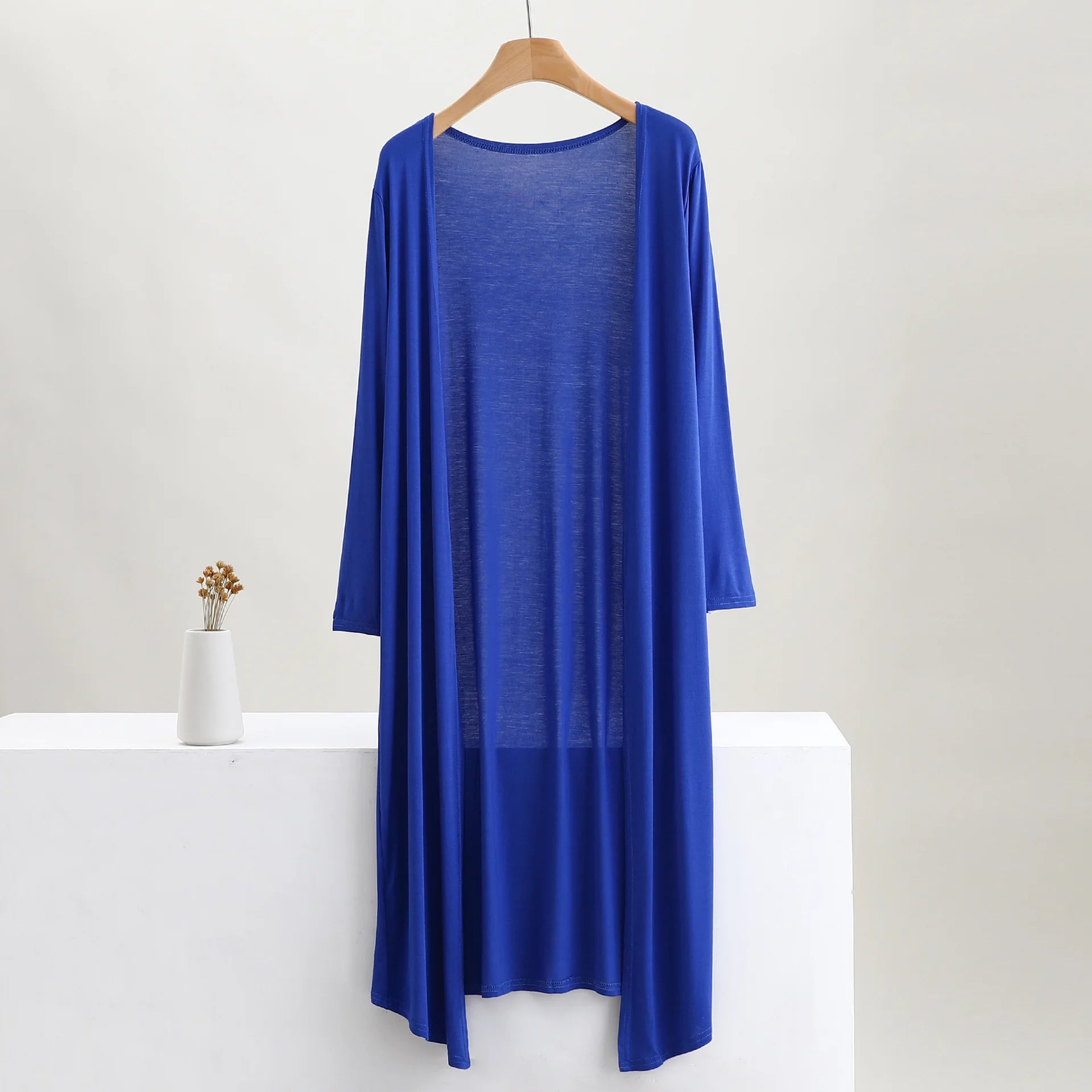 Women's Clothing Autumn Summer Cardigan Extended Modal Shawl Sunscreen Coat Air Conditioning Shirt Long Sleeve Thin Coat Sweater