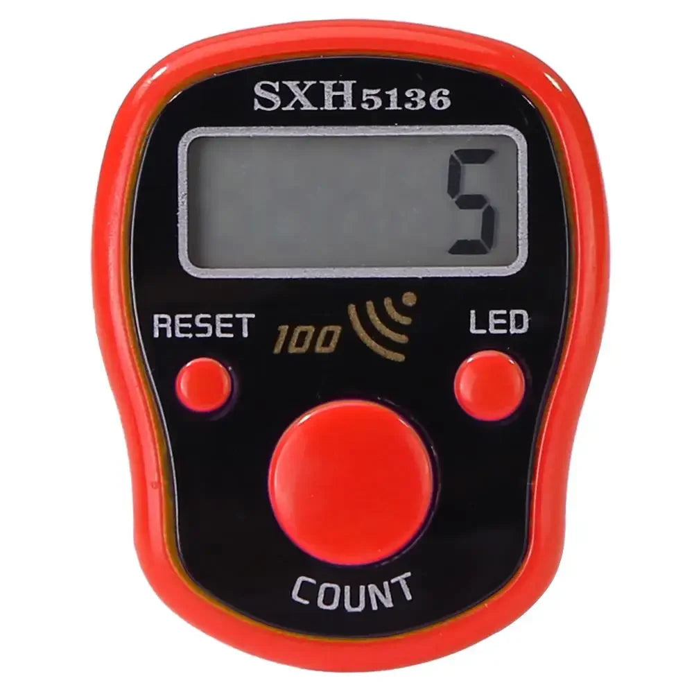 Electric Digital Display Counter Buddha Chanting Counter Electronic Digital Display Hand Tally with LED Light for Sewing
