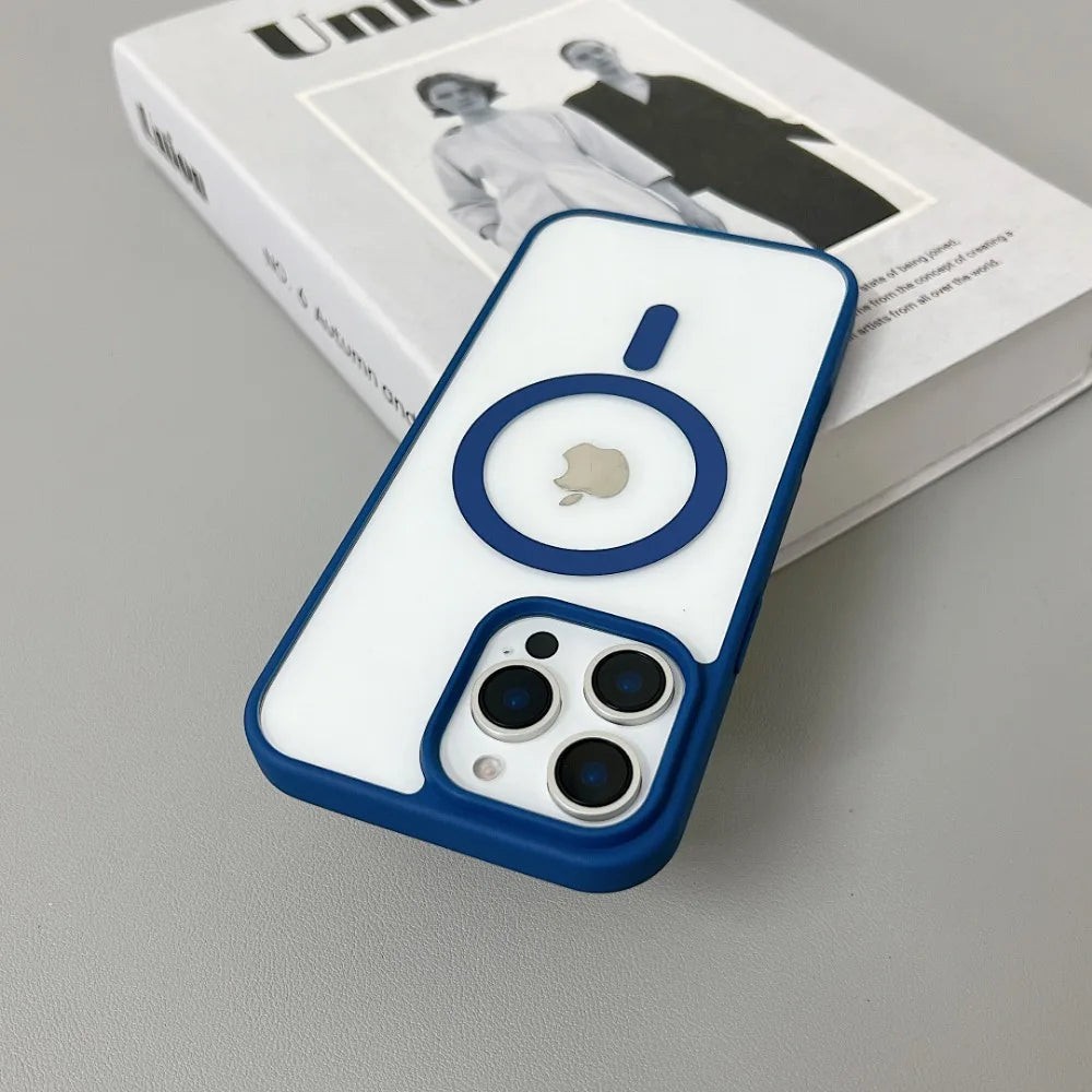 Luxury Original for Magsafe Transparent Phone Case For iPhone 16 Plus 15 ProMax 14 13 12 11 Mini Magnetic Protective Clear Cover