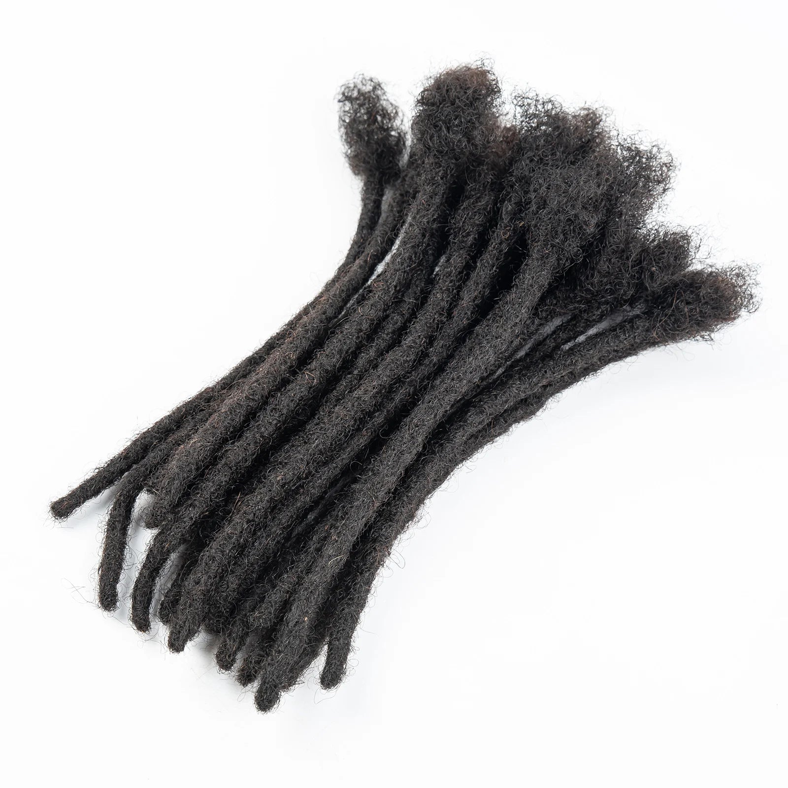 Human Hair Dreadlock Extension 0.6cm Width 4-20inch Real Human Hair Bulk Permanent Loc Extensions Wholesale for Men/Women