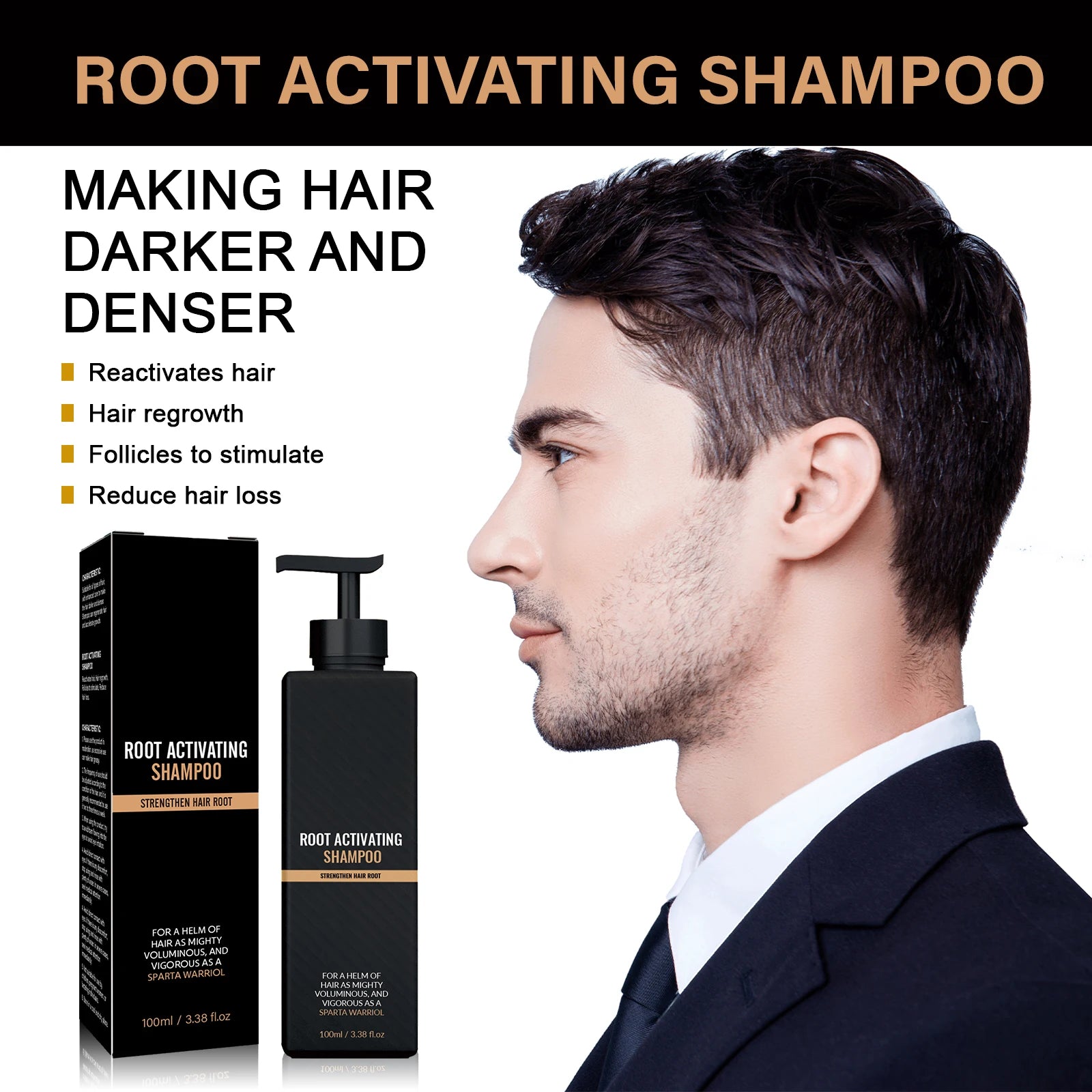Natural Plant Extract Shampoo 100ml Improve Hair Growth Root Nourishment Scalp Care Gentle Cleansing Suitable for All Hair Types