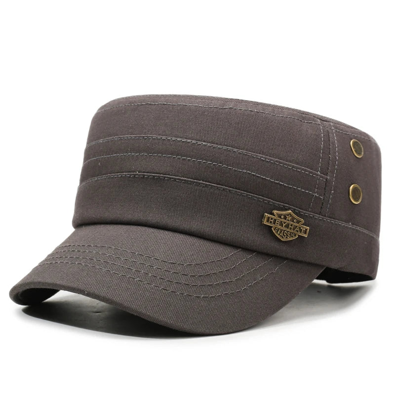 Solid Color Casual Minimalist Versatile Flat Top Hat for Sun Protection During Spring & Autumn Outdoor Activities