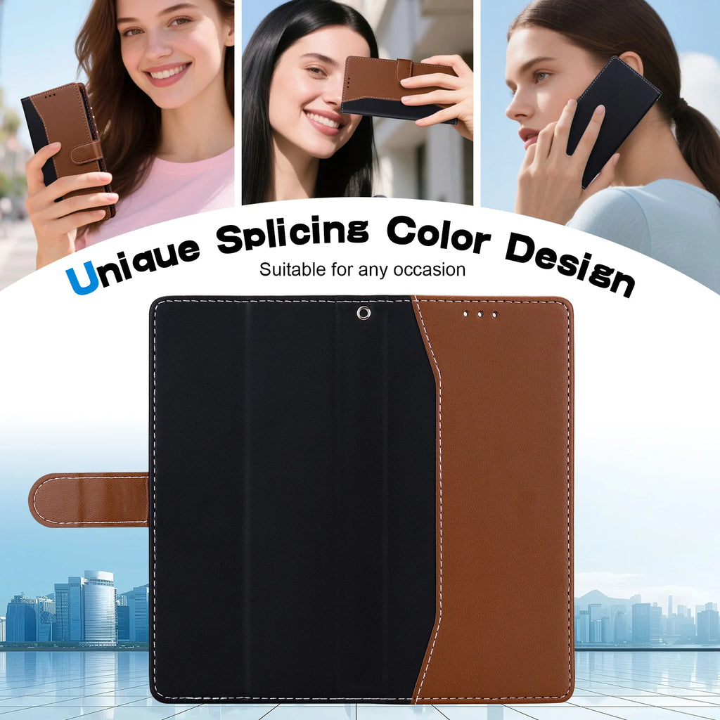 Magnetic Flip Leather Cover Wallet Case For Motorola Moto E15 E14 E13 E20 E30 E40 E22 E22i E32 E32s 4G/5G