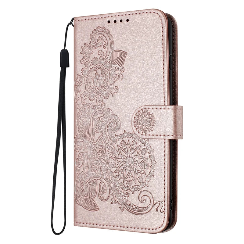 For Xiaomi Redmi 13 Case Paisley Leather Flip Stand Case on For Ximi Redmi13 Wallet Cover For Xiaomi Redmi 13C Phone Cover Coque