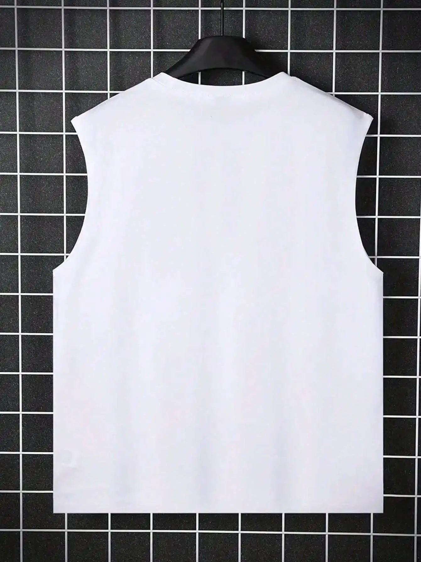 Men's summer casual sports fitness loose retro motorcycle print comfortable breathable round neck sleeveless vest