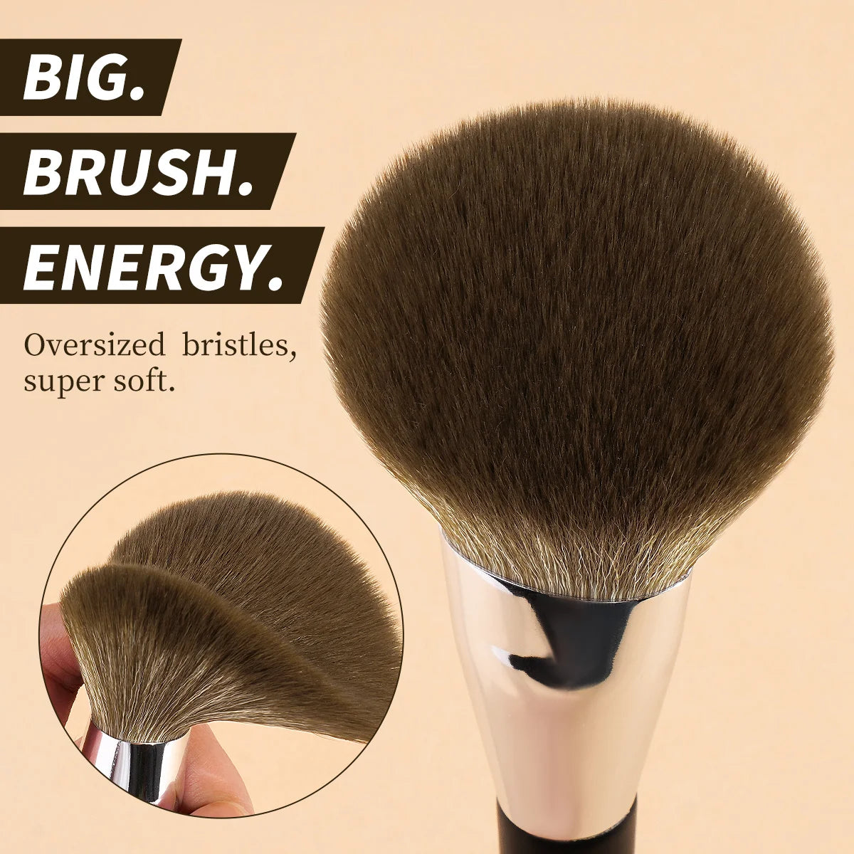 MAANGE Professional Slanted Powder Brush Large Soft Dense Hair For Mineral Powder Cosmetics Blending Beauty Tool Kabuki Brush