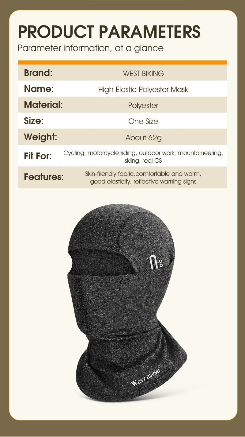 WEST BIKING Summer Cycling Face Mask Cool Breathable Sports Balaclava Men Women Bicycle Motorcycle Sun UV Protection Cycling Cap
