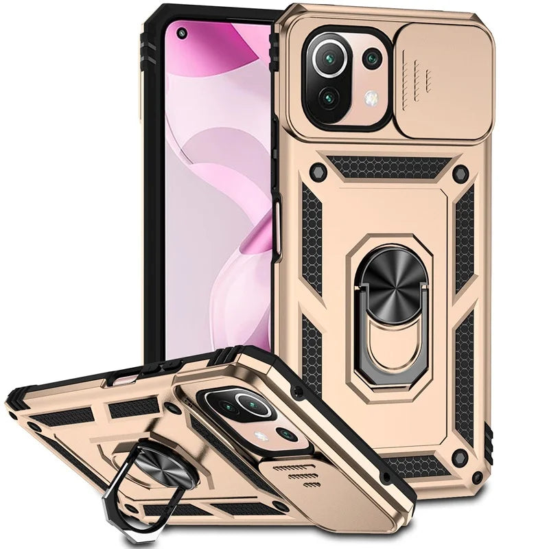 For Xiaomi Mi 11 Lite Case Magnetic Holder Ring Armor Shockproof Funda For Mi11 Lite 5G NE Mi 11 Light 11Lite Lesn Protect Cover