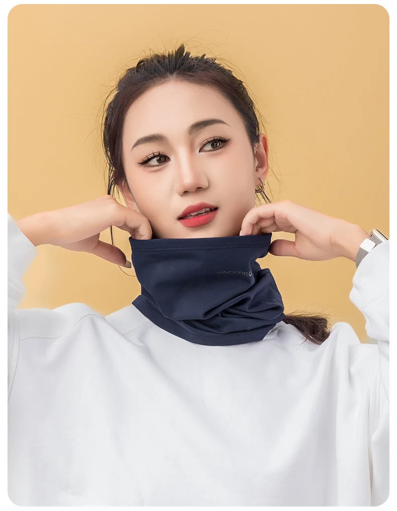ROCKBROS Winter Warm Cycling Face Mask Windproof Thermal Fleece Bike Headband Scarf Men Women Breathable Cycling Neck Gaiter