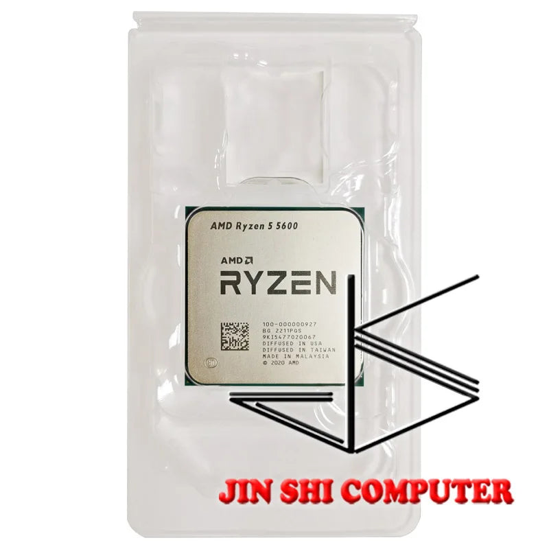 NEW AMD Ryzen 5 5600 R5 5600 3.5 GHz 6-Core 12-Thread CPU Processor 7NM L3=32M 100-000000927 Socket AM4 No Fan