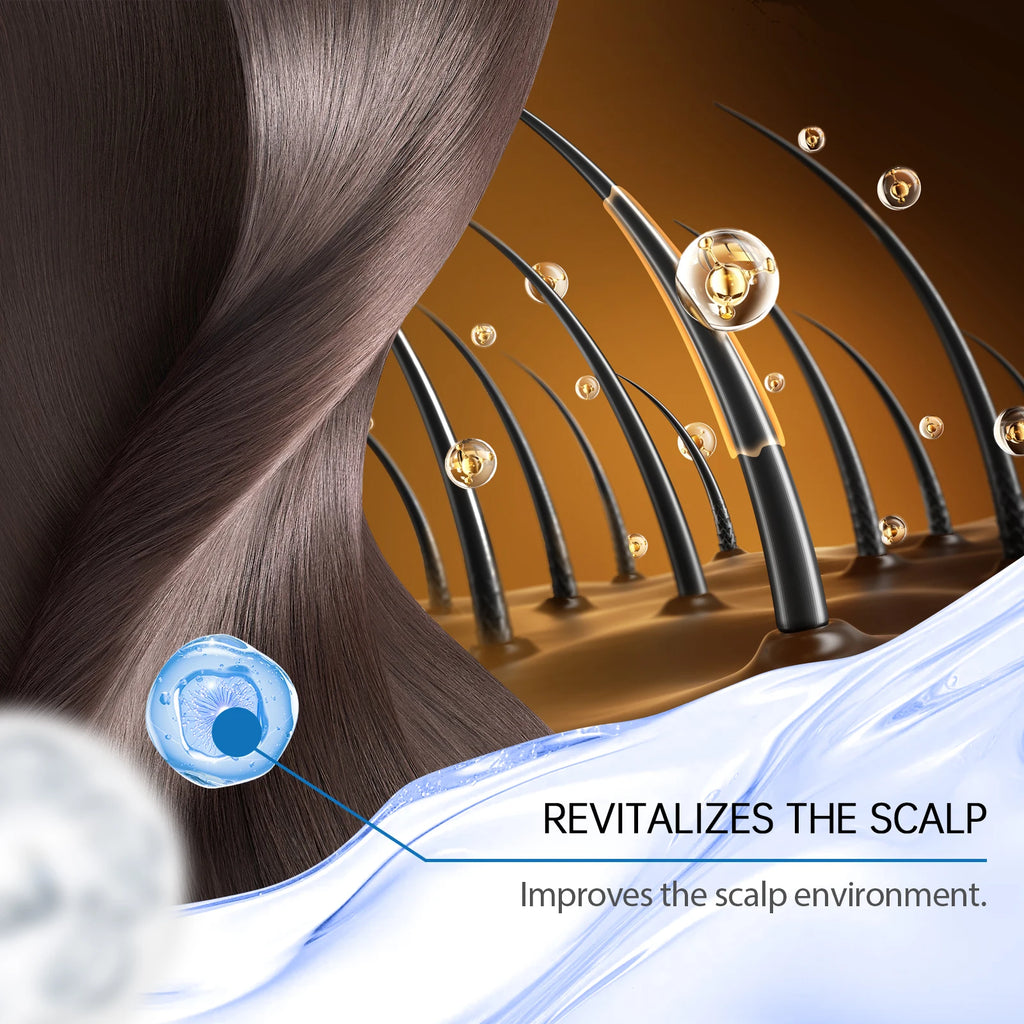 Rosemary Hair Serum Relax Scalp Stimulate Follicles Promote Hair Growth Roller Frizzy Split Ends Damaged Hair Repair Essence Oil