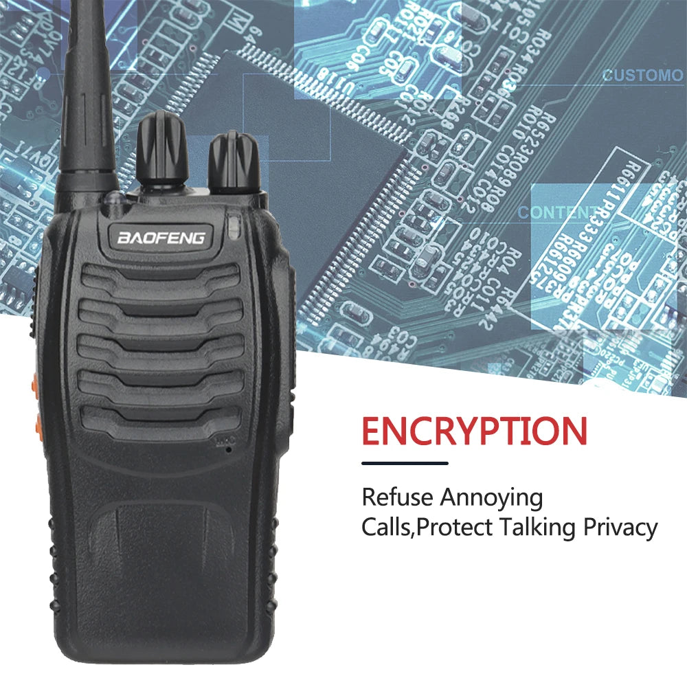 Baofeng BF-888S Pro Walkie Talkie Wireless Copy Frequency Long Range Portable UHF 400-470MHz Ham Two Way Radio for Camping Hotel