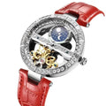 Luxury Women's Waterproof Skeleton Tourbillon Mechanical Watches Night Glow Beauty Elegant Mechanical Watch For Women