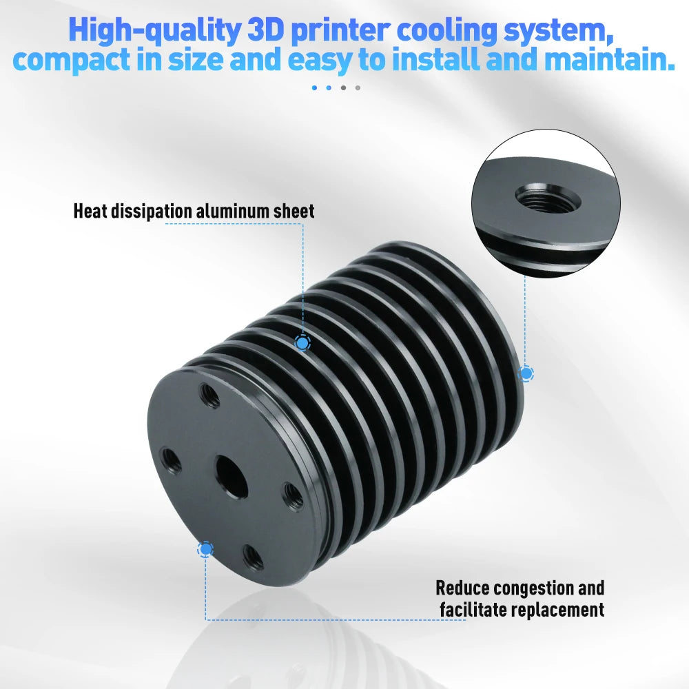 For Voron V6 Hot Sink High Temperature Resistant Aluminum Volcano Hotend Kit Voron Radiator 3D Printer Replacement Part Hotsink