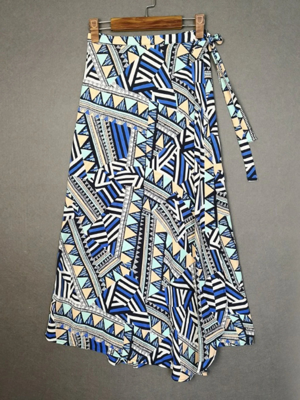 Vacation Style Wrap Skirt Beachside Long Skirt Women's High Waist A-Line Midi Skirt Floral Print One-Piece Summer Spring