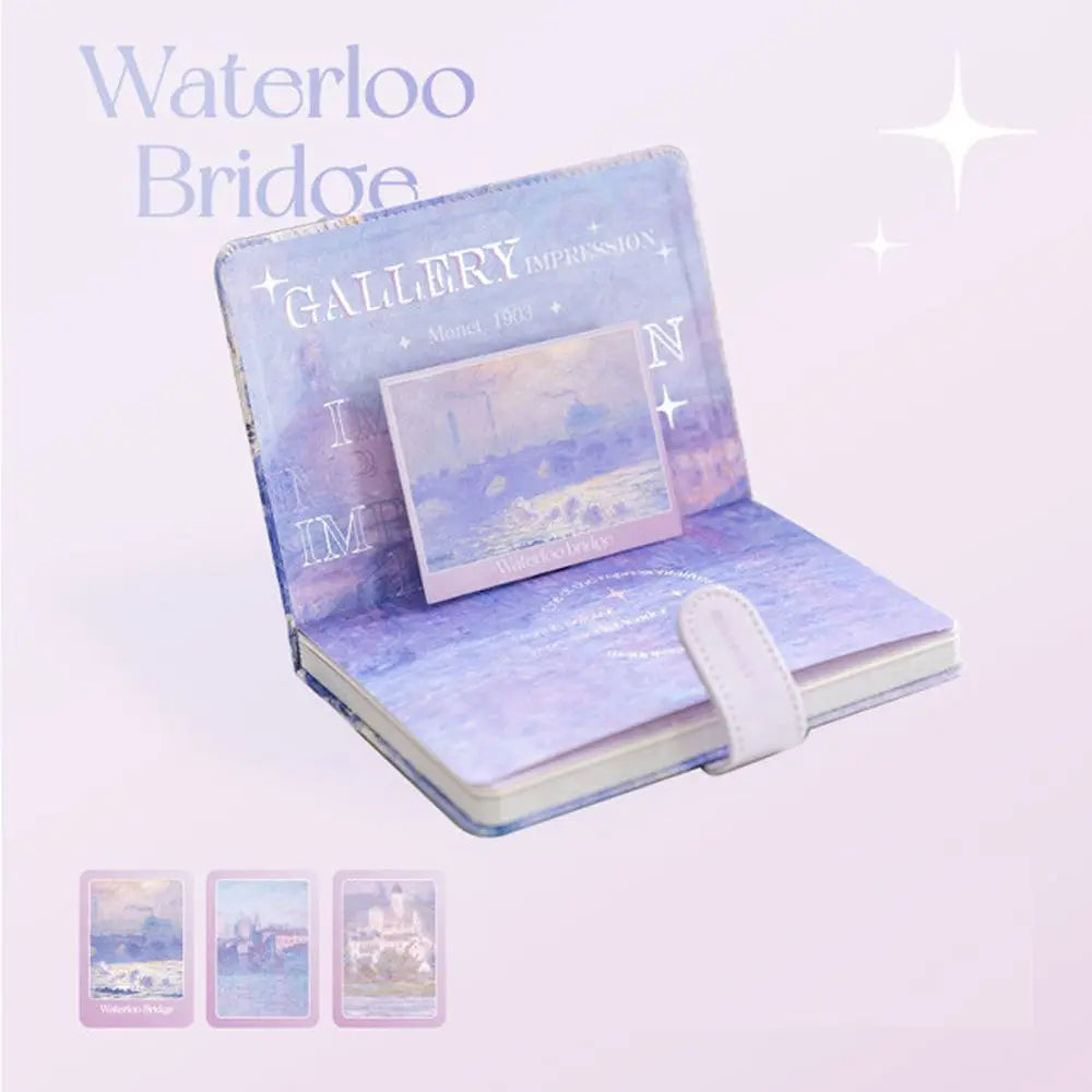 Office Supplies Oil Painting Landscape Magnetic Buckle School Stationery Scenery Notebook Handbook DIY Scrapbook Notepad