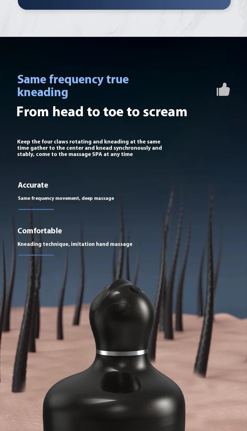 Electric Silicone Scalp Massager Vibration Kneading Head Massager Waterproof Handheld Hair Growth Stimulator Tool