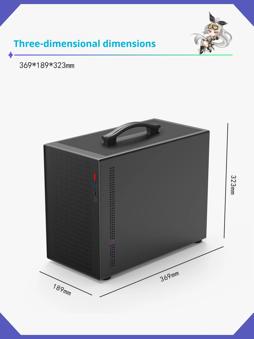 Power train X-Gamerx M1 PC gaming case M-ATX glass side-transparent portable mini computer case ATX SFX Power supply