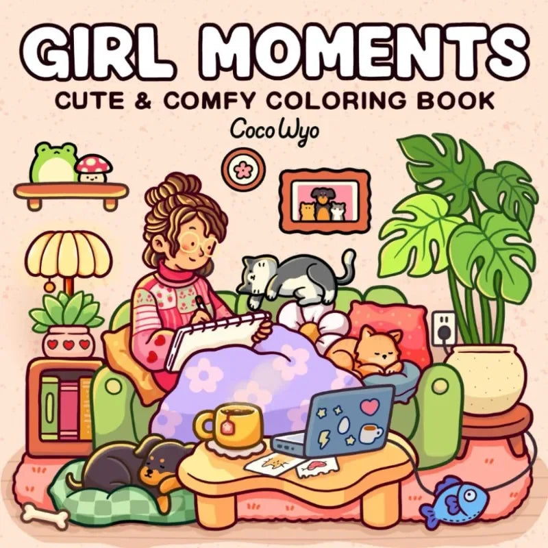 Best-selling cute coloring book for adults and teenagers, a comfortable and relaxing time coloring book
