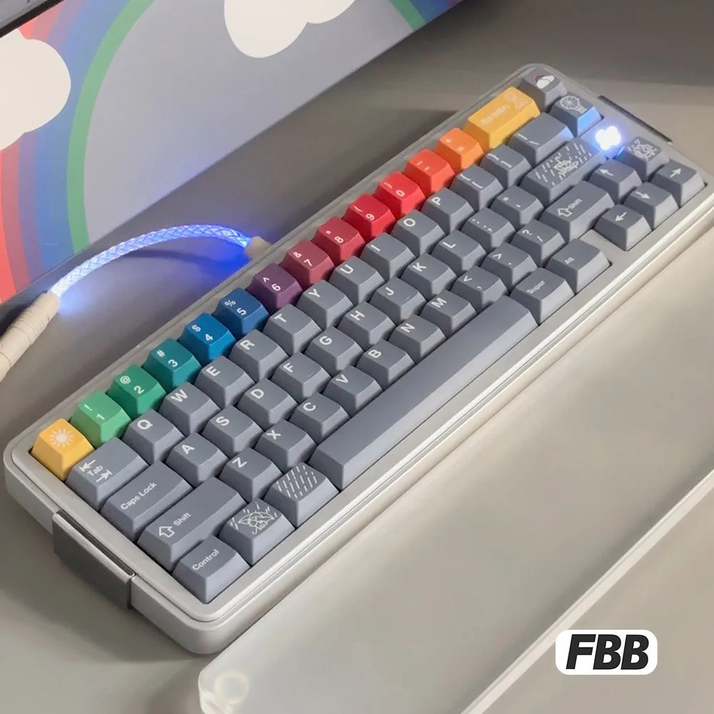 FBB Keycaps After The Rain 179keys PBT Dye-Sub Custom Cherry Profile For Mx Cherry Switch Gaming Mechanical Keyboard 68 75% DIY