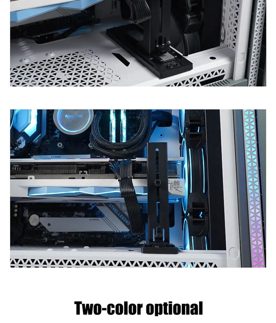 Power Train Computer Graphics Card Bracket Scalable GPU Support Lifting Jack Graphics Card Companion Black White