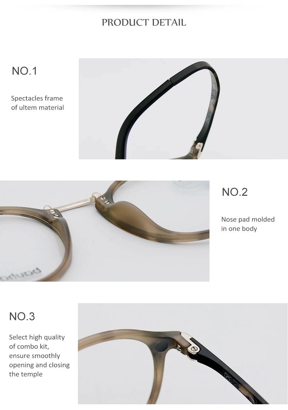 X3184  Ultem Vintage Round Eyeglasses Women Men Polarized Sunglasses Magnetic Clip On Glasses Optical Computer