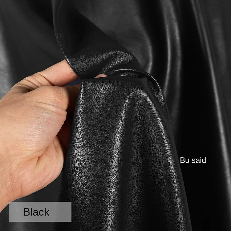 PU Soft Leather Fabric Artificial Leather Waterproof Micro Elastic Clothing Bag Designer Cloth Apparel Diy Sewing