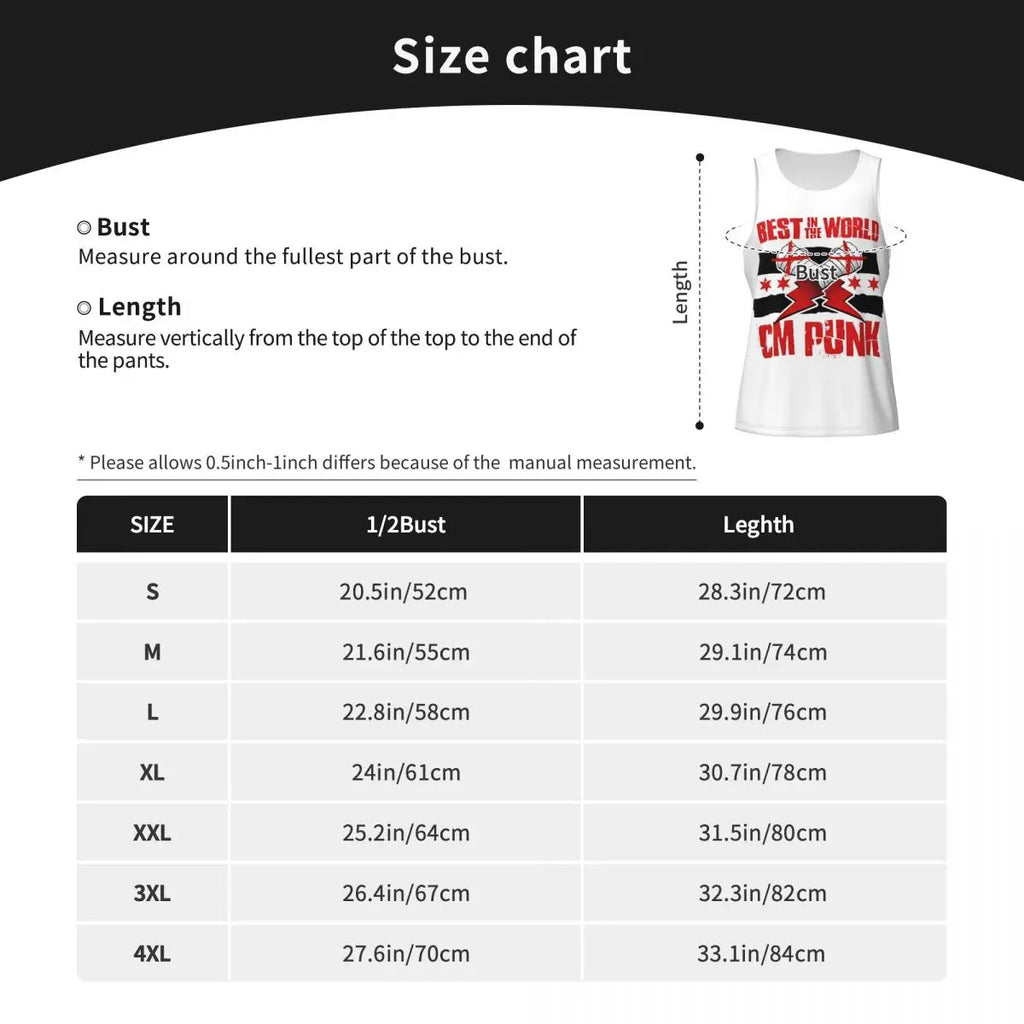 Graphic Wrestling CM Punk Best In The World Workout Tank Tops Sleeveless Shirt Bodybuilding Fitness Gym Compression Vest