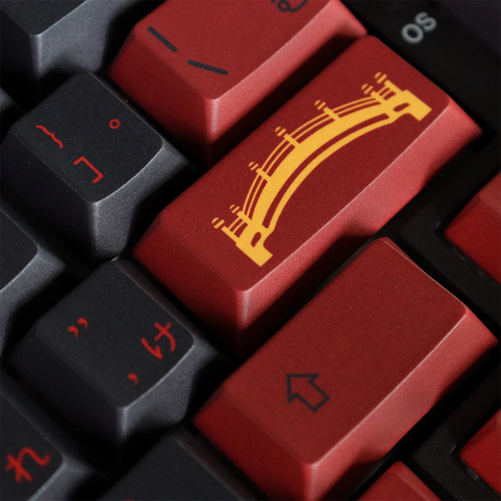 GMK Higanbana Cherry Profile Keycaps PBT 129 Keys Five Side Dye-Sub Keycaps for 61/64/87/104/108 Mx Switch Mechanical Keyboard