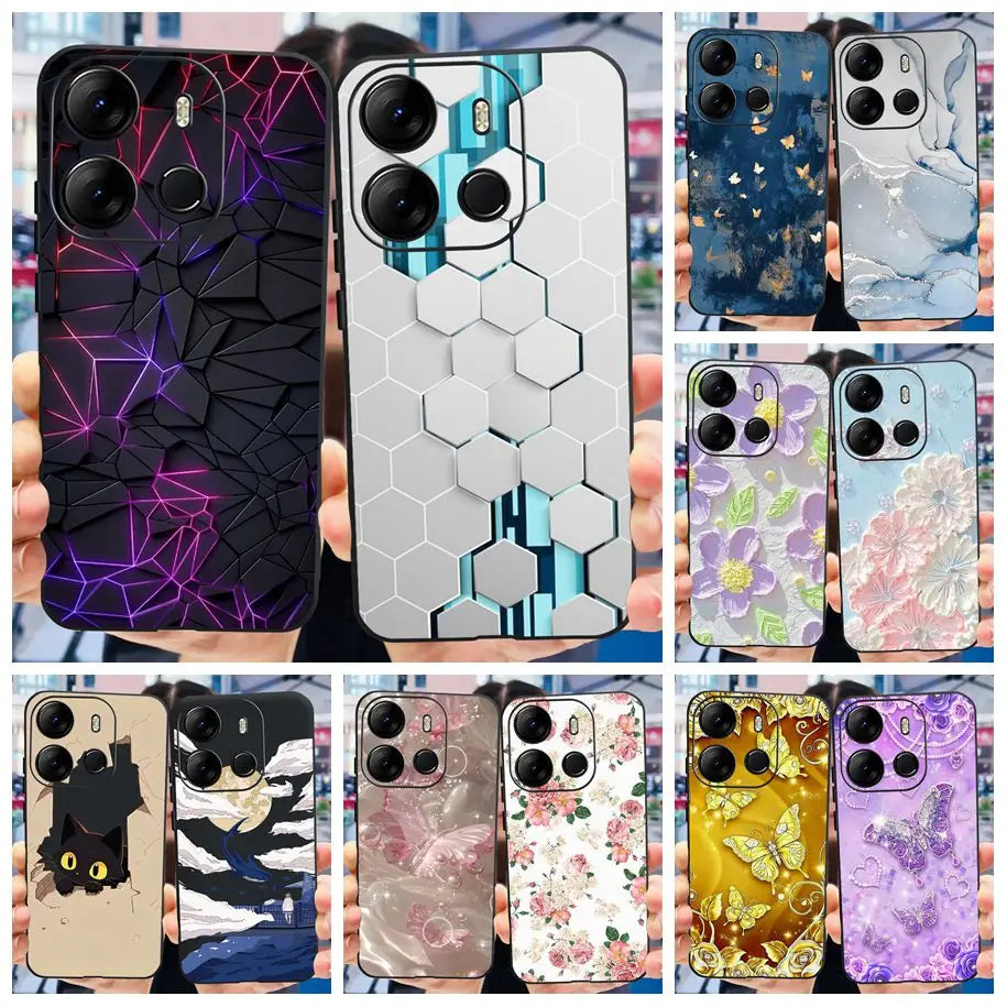 For Tecno Pop 7 Pro Pop7 Case Fashion Marble Soft Silicone Matte Coque For Tecno Spark Go 2023 Funda Pop7Pro BF6 BF7 BF7h Bumper