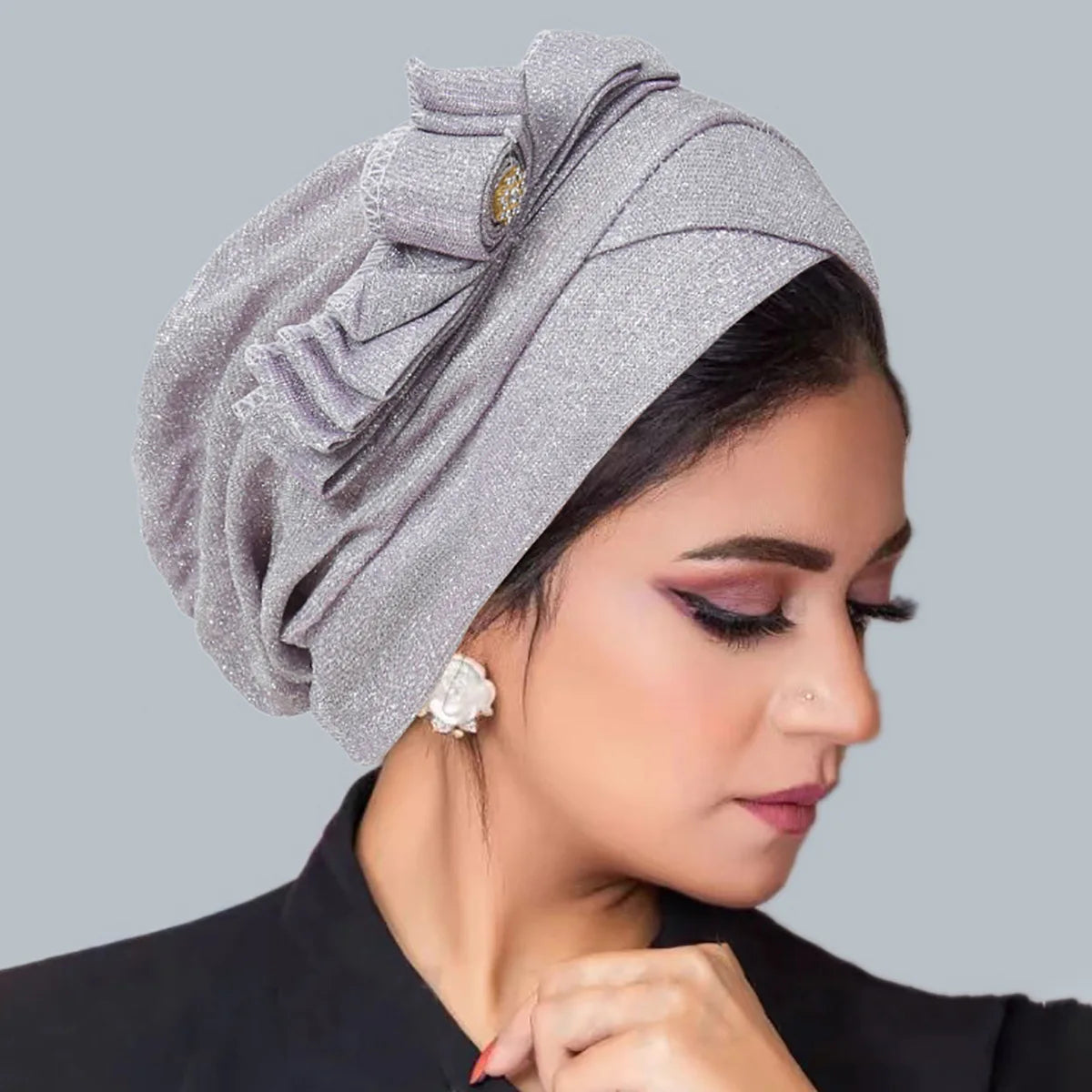 New Women Velvet Turban Hat Muslim Twist Solid Color Hijab Chemo Cap Head Wrap Headscarf Beanies Bonnet Headscarf Turbante Mujer