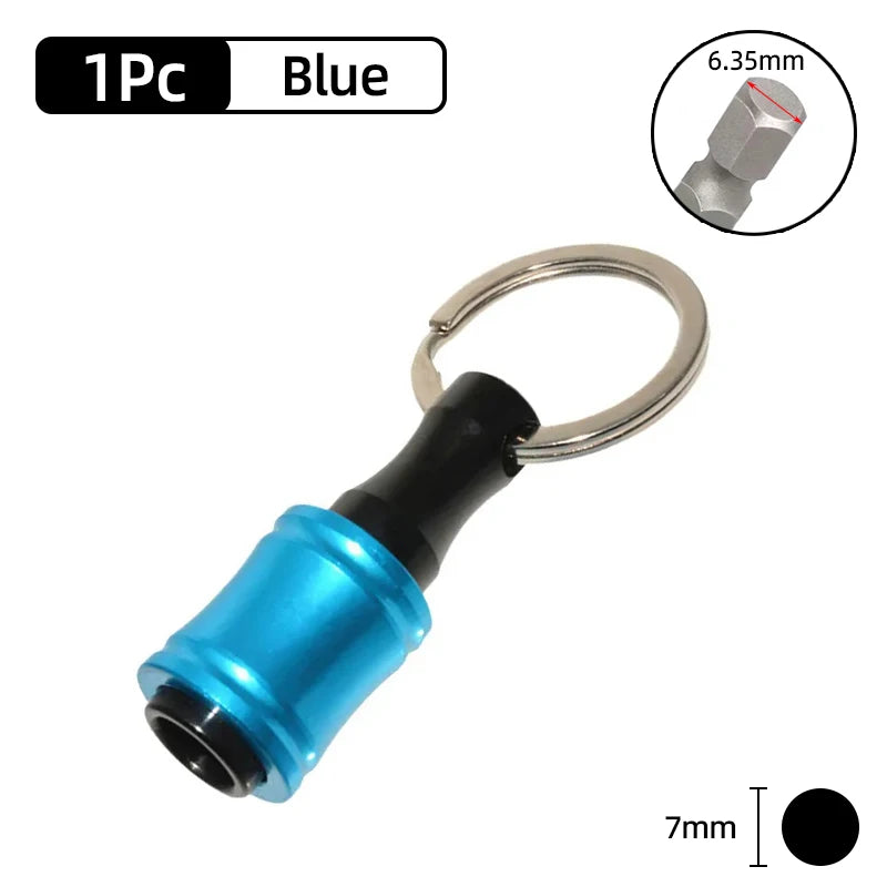 Screwdriver Bit Holder 1/4 Inch Hex Shank Extension Bar Quick Change Aluminum Alloy Keychains Drill Screw Adapter Hand Tools