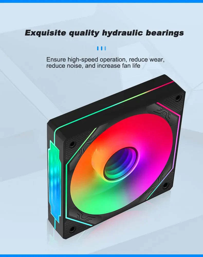 UPSIREN UF-9 PRISM 4 PRO Computer Chassis Fan，92mm ARGB 4 Pin PWM Quiet Cooling Fan 12V Large Air Volume