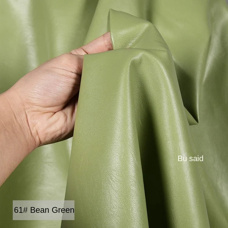 PU Soft Leather Fabric Artificial Leather Waterproof Micro Elastic Clothing Bag Designer Cloth Apparel Diy Sewing