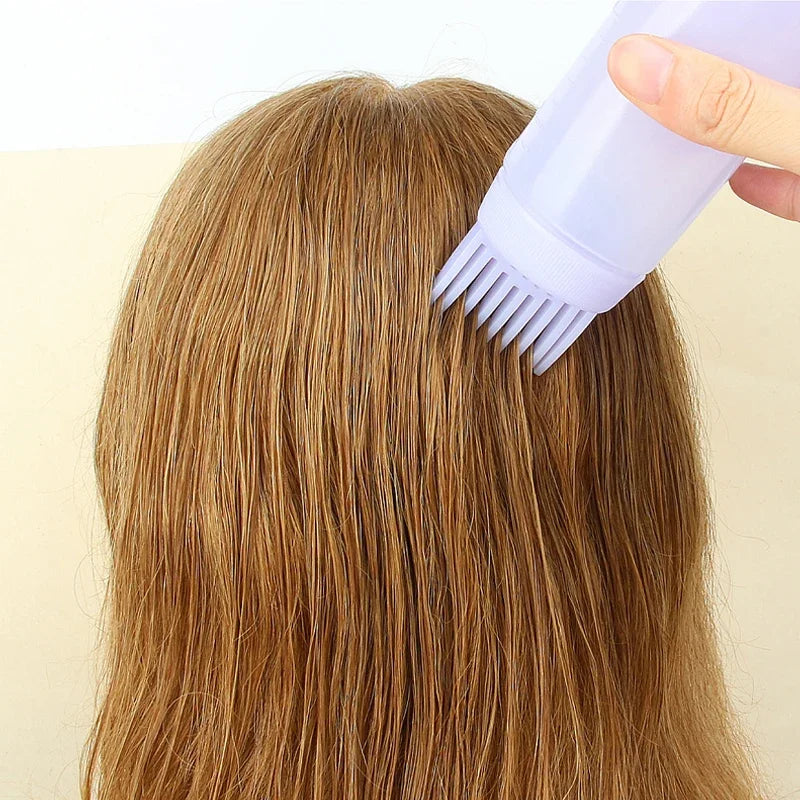 Hair Dye Refillable Bottle Comb Professional Salon Hair Oil Applicator Bottles Plastic Dispensing Hairdressing Styling Tools