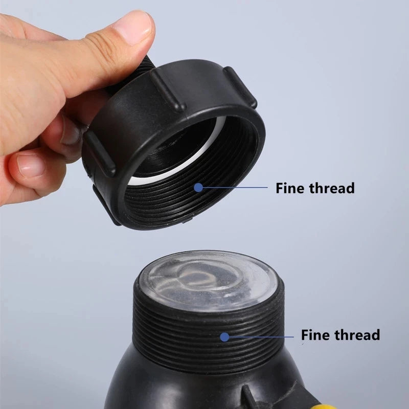 IBC Tank Adapter 60mm to 1/2'' 3/4'' 1'' 2'' Fine Thread Water Pipe Connector High Quality BSP Male Reducing Fittings 1Pcs
