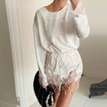 Elegant Modest Blouse Designers Satin Lace Retro Women Tops Spring Romantic Casual Chic Fashionable Streetwear