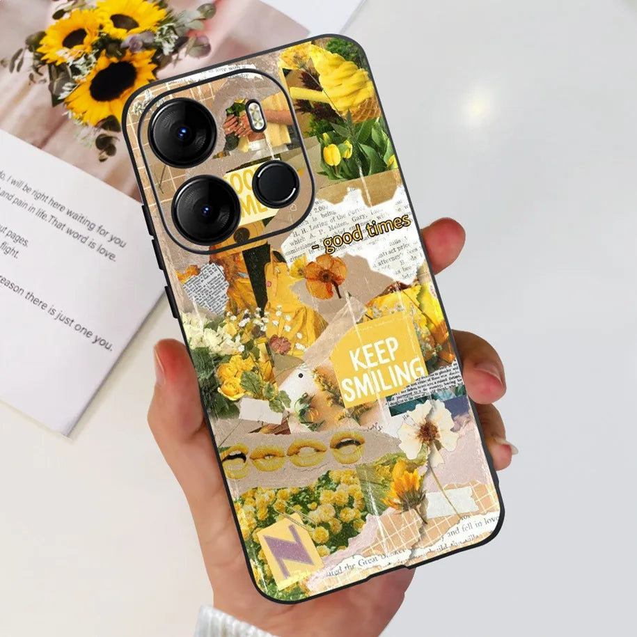 For Tecno Pop 7 Pro Pop7 Case Fashion Marble Soft Silicone Matte Coque For Tecno Spark Go 2023 Funda Pop7Pro BF6 BF7 BF7h Bumper