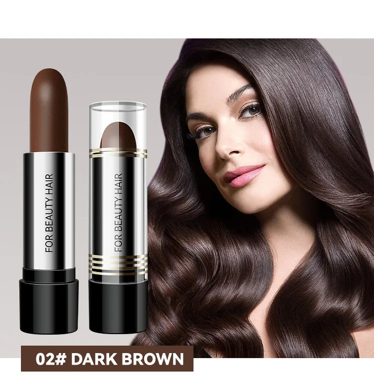 Black Brown Disposable Temporary Hair Dye Pen Lipstick Style White Hair Coverage Hair Coloring Dyeing Chalk Quick Hair Color Dye