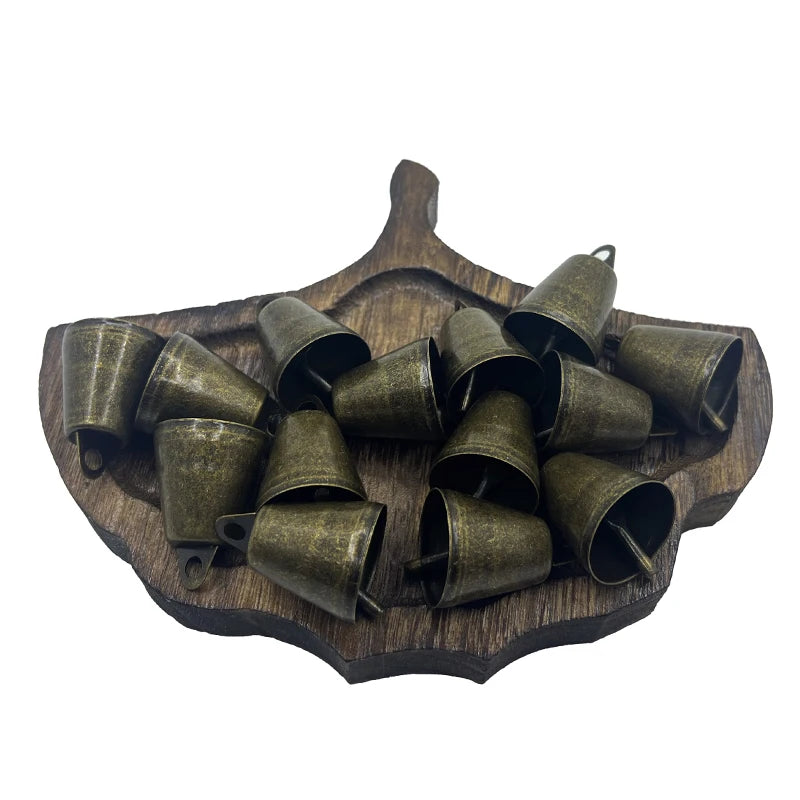 Festival Party - A pack of 20 antique bronze cast iron bells with loud and clear sound. Suitable for Christmas, Halloween, Easte